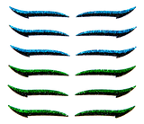 Delineador Adesivo Verde e Azul - 6 pares